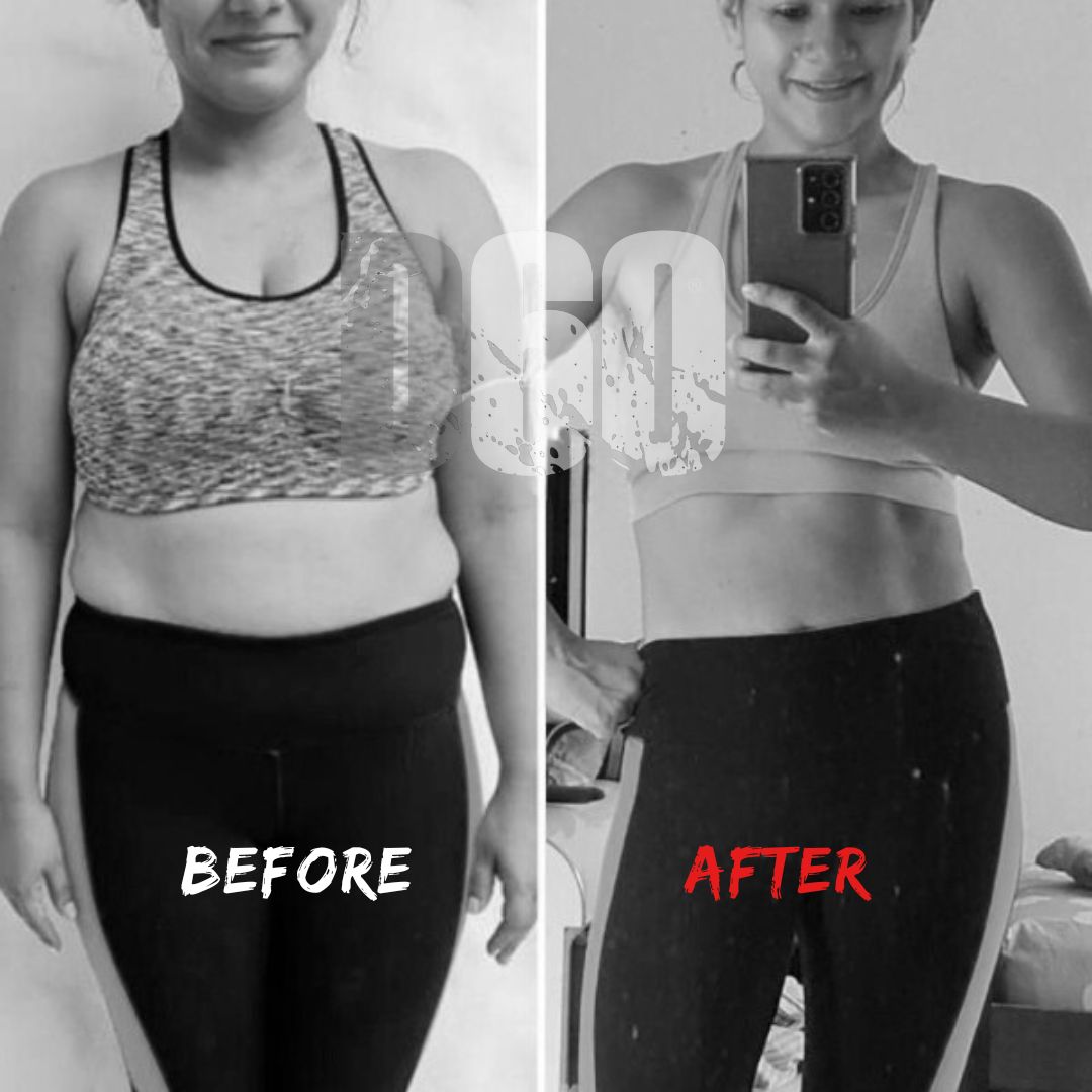 D60 Before and After fat loss transformation in Dubai