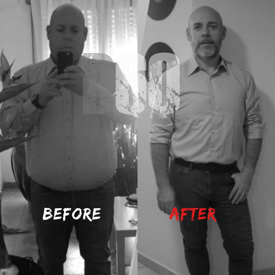 D60 Before and After fat loss transformation in Dubai