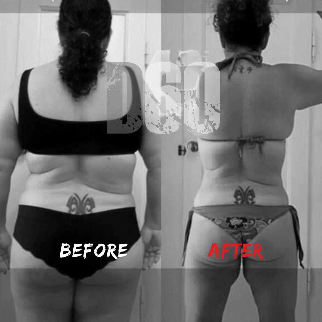 D60 Before and After fat loss transformation in Dubai