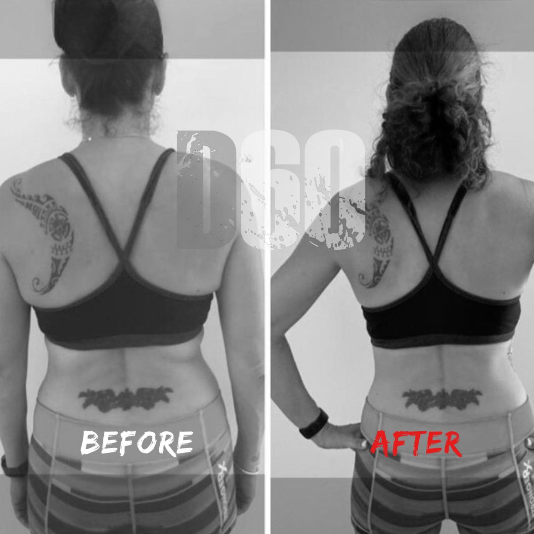 D60 Before and After fat loss transformation in Dubai