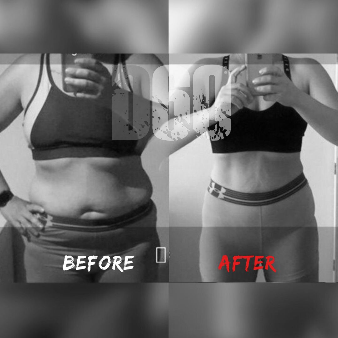 D60 Before and After fat loss transformation in Dubai