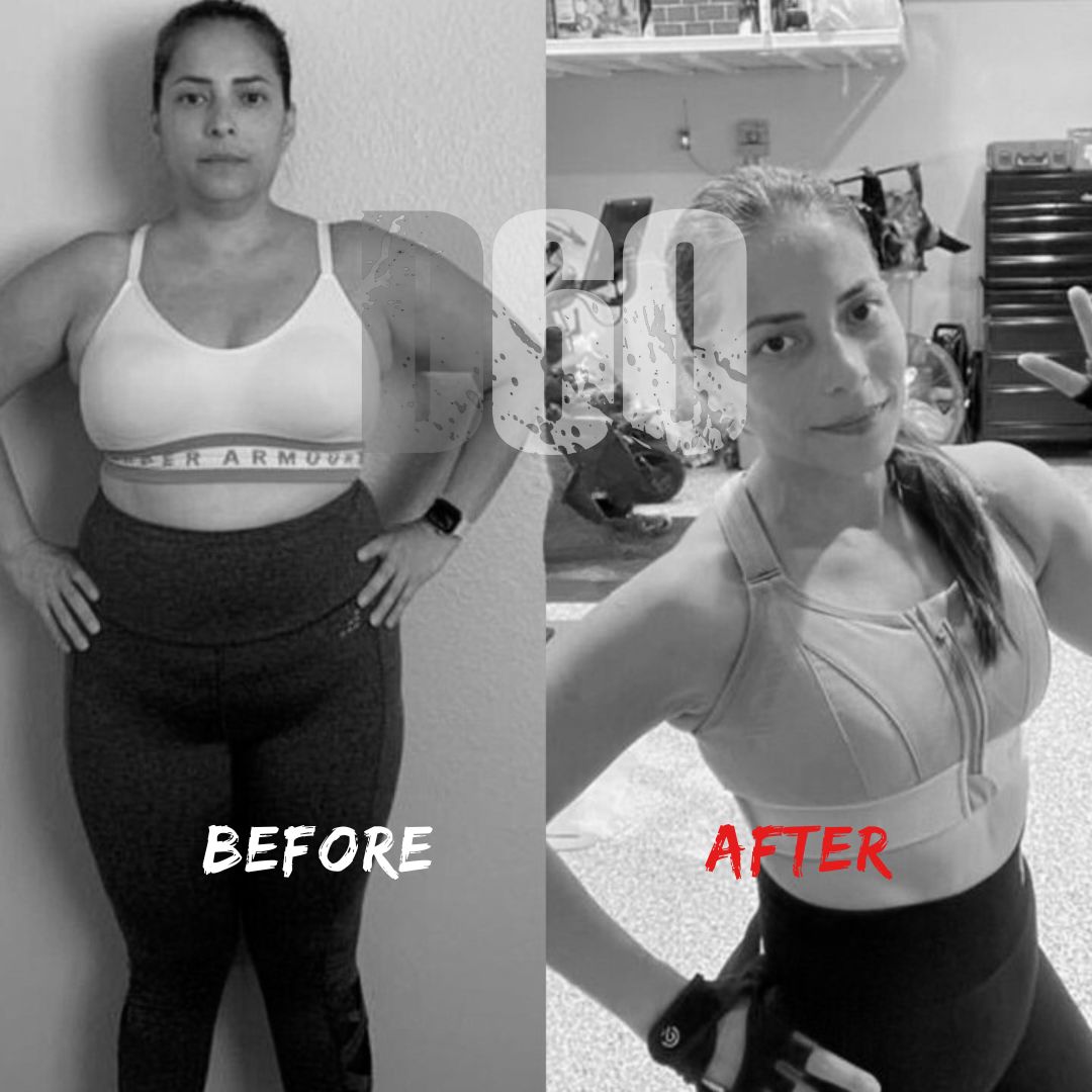 D60 Before and After fat loss transformation in Dubai