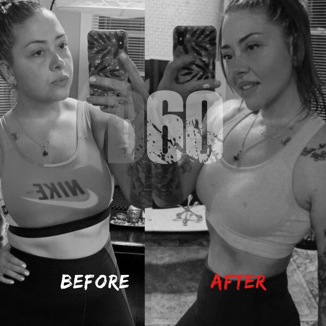 D60 Before and After fat loss transformation in Dubai