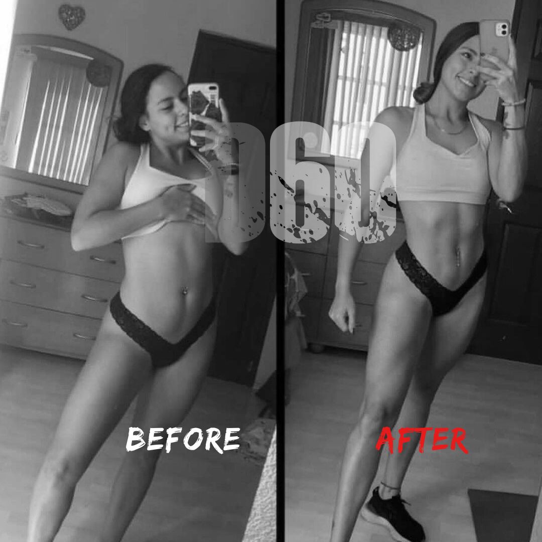 D60 Before and After fat loss transformation in Dubai